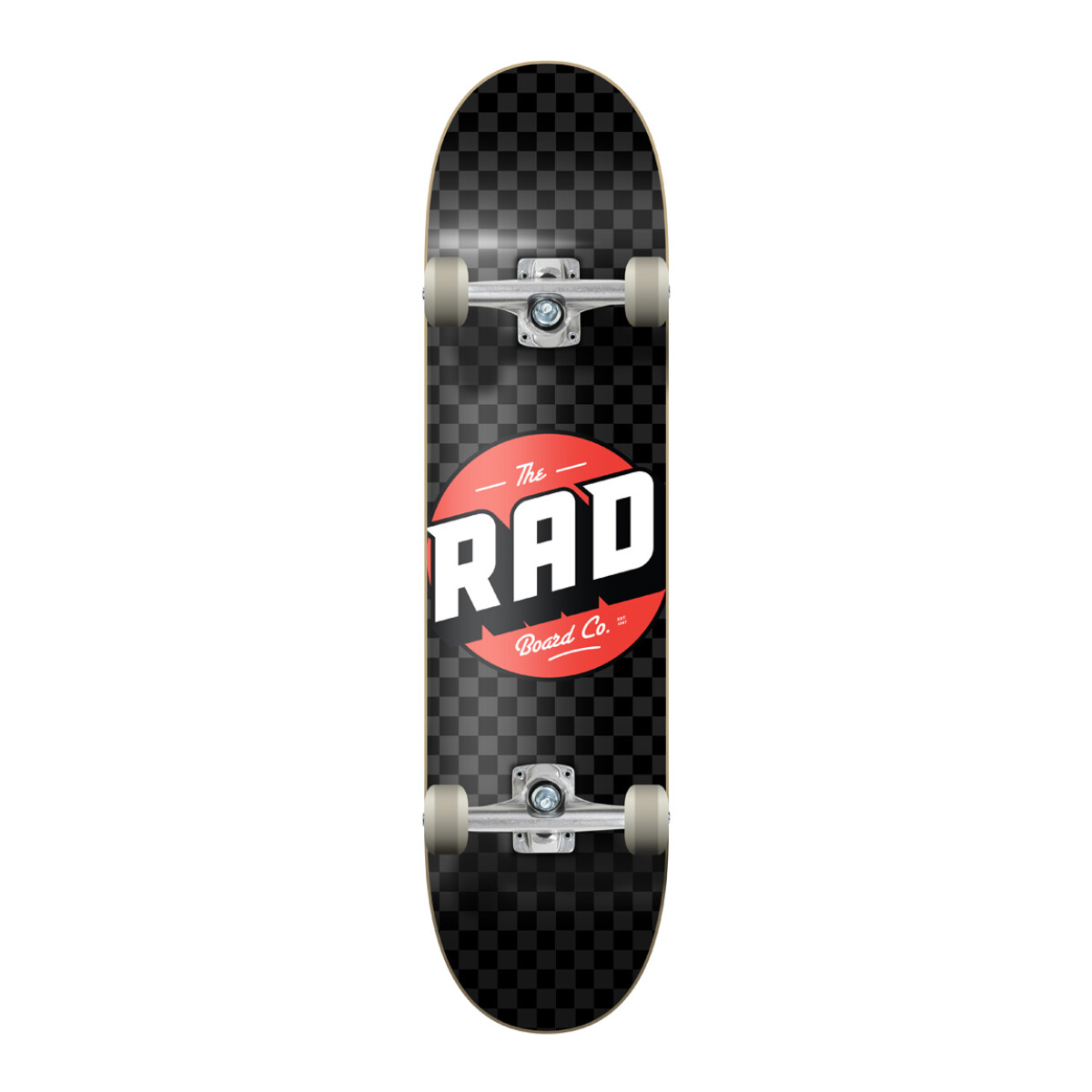 Skate Completo Rad Progressive Checkers 8.0" - Black / Ash 