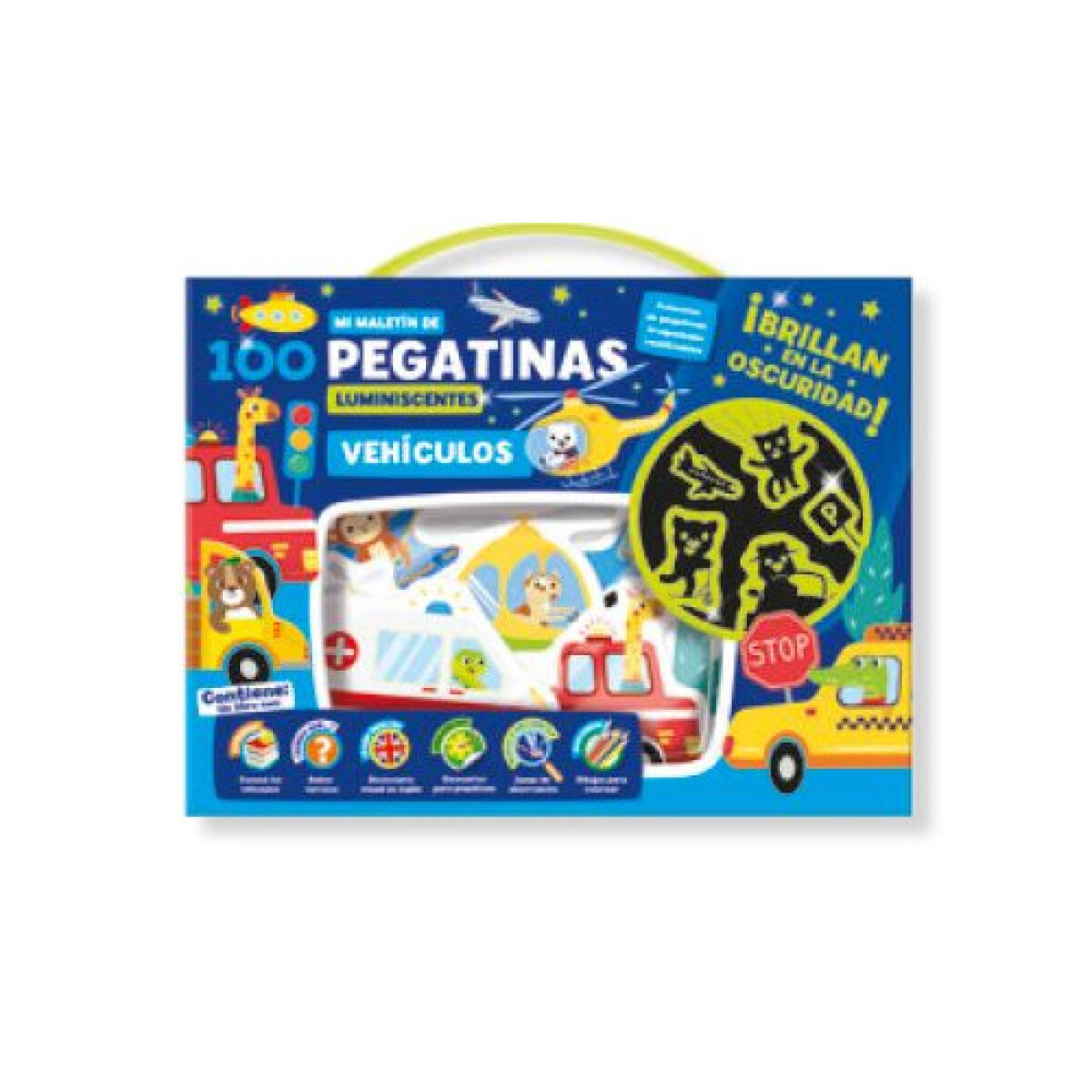 Valija Imagiland 100 Stickers - Vehiculos 