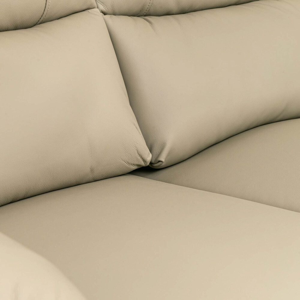 RECLINER MANUAL 3 CUERPOS CUERO-Y-SIMIL-CUERO MARRON LINA TAUPE