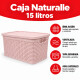 Caja simil ratán 15 lts ROSADO
