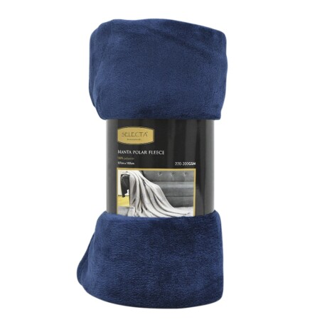 Manta Polar de 1 Plaza Fleece Azul Noche