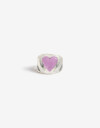 Anillos Medianos y Grandes Acrilico Anillo Acrílico Corazón - Combinacion Multicolor