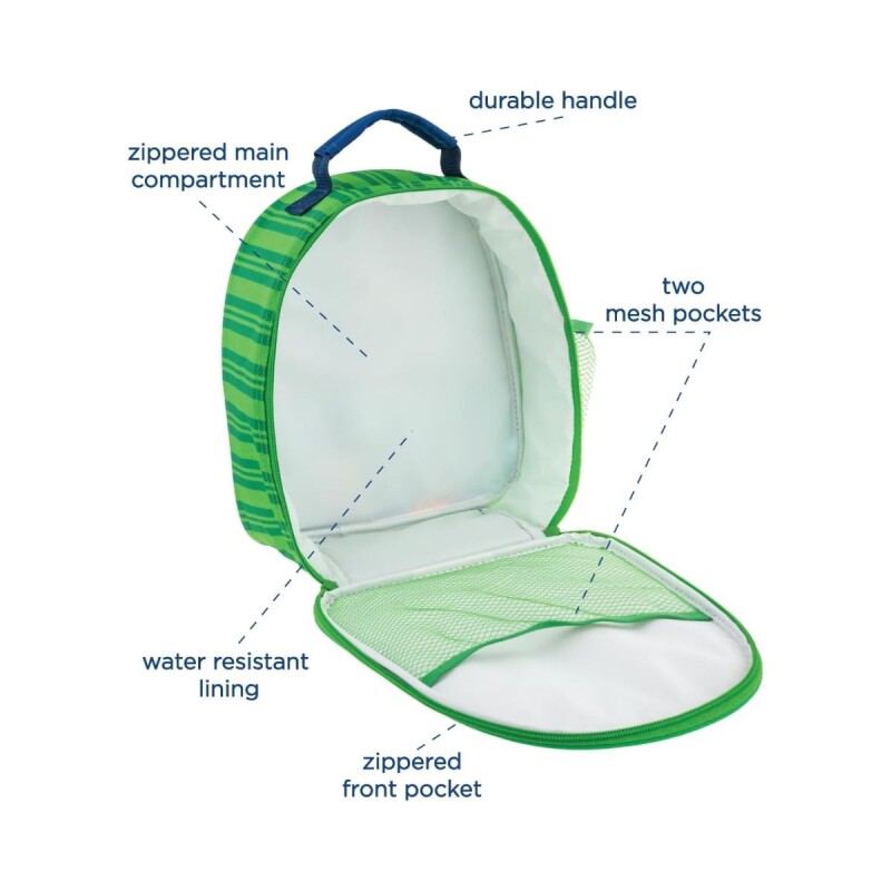 LANCH.B.G.SJ Lanchera Infantil Bolso Stephen Joseph - Dino Verde