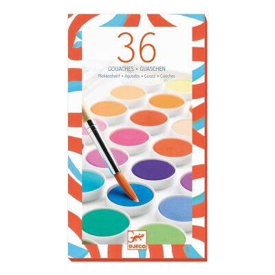 Acuarelas Gouache 36 colores Djeco Acuarelas Gouache 36 colores Djeco