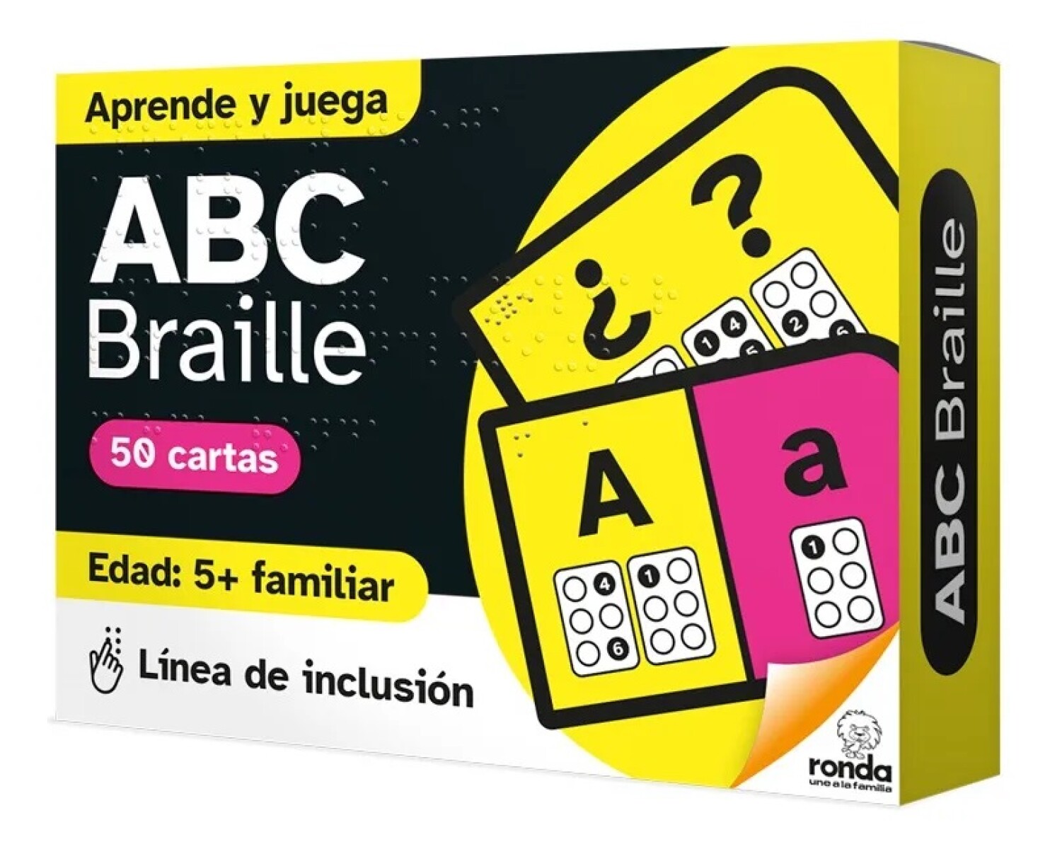 Juego De Cartas Abc Braille Alfabeto Línea Inclusiva Ronda 