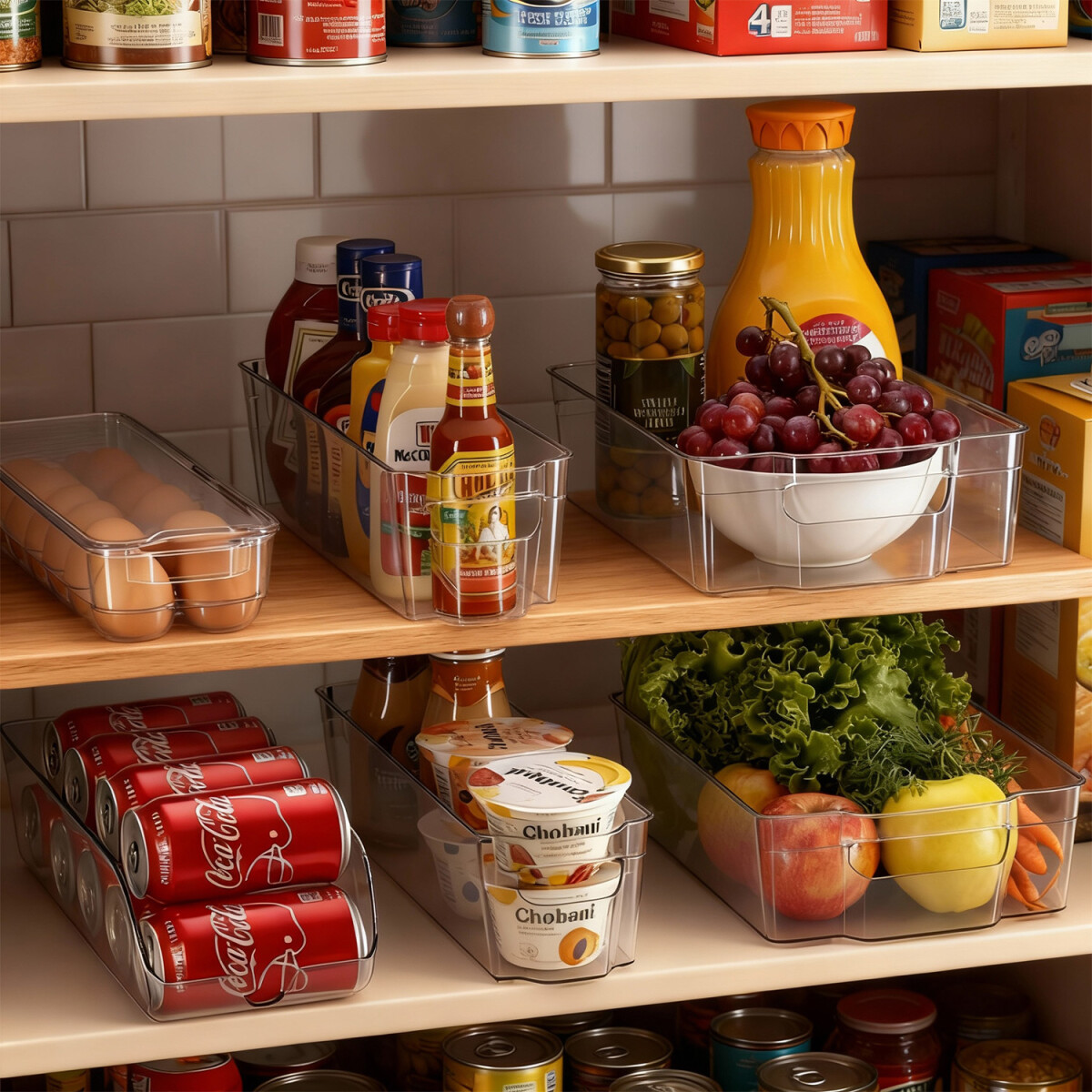 Organizador Cocina Heladera Multiuso Juego de 6 recipientes contenedores Imback 