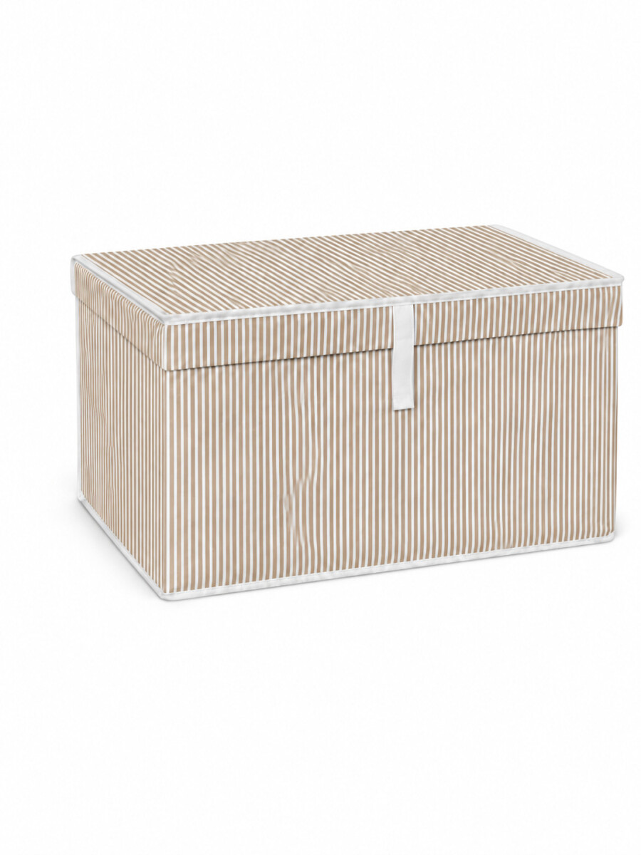CAJA ORGANIZADORA RAYAS - BEIGE 