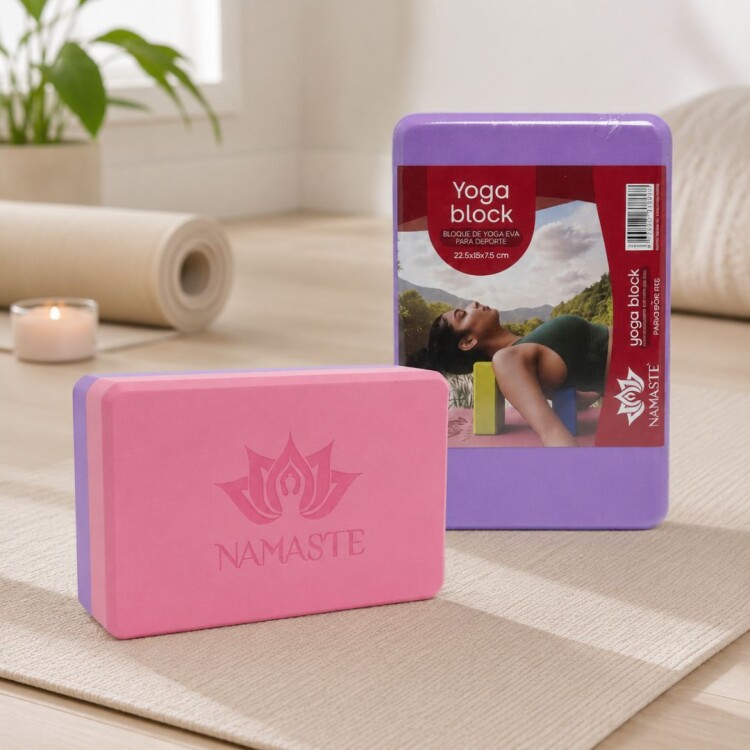 BLOQUE PARA YOGA NAMASTE COLORES SURTIDOS BLOQUE PARA YOGA NAMASTE COLORES SURTIDOS