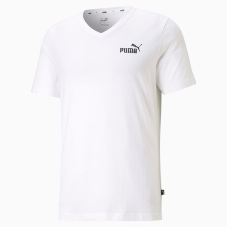 Remera Puma Hombre ESS V Neck Tee Blanco S/C