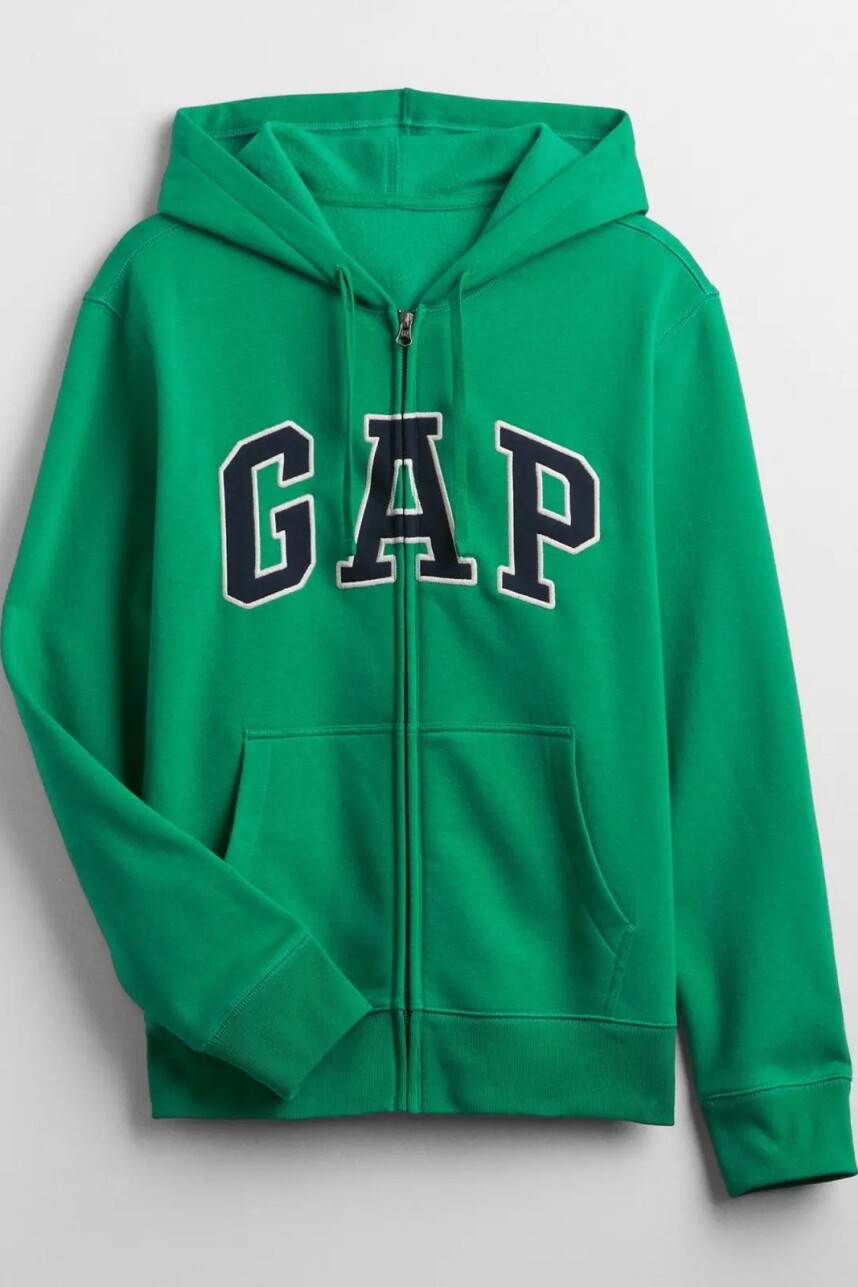 Canguro Con Cierre Logo Gap Hombre Varsity Green