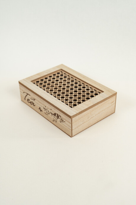 Caja Para Té Esterilla, 6 Separadores Color Unico