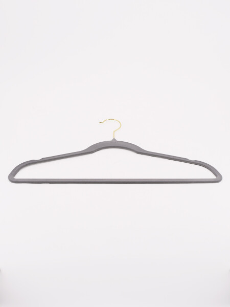 PERCHA VELVET GRIS SET X 5 PCS GRIS