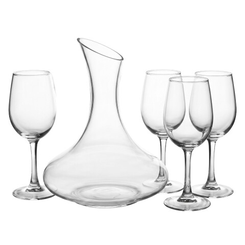 DECANTER DE VIDRIO C/VASOS 5PZAS Unica