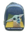 Mochila infantil 3D Baby Yoda Tafeta Grande 40 x 30 cm Gris