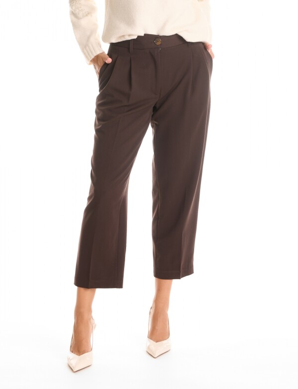 Pantalon Pinzas MARRON
