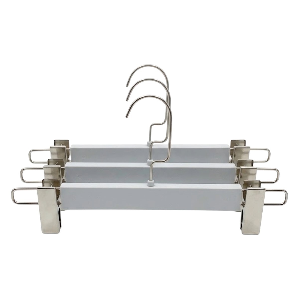 PERCHA GRIS C/GANCHO 32X12.5CM 3PZAS 