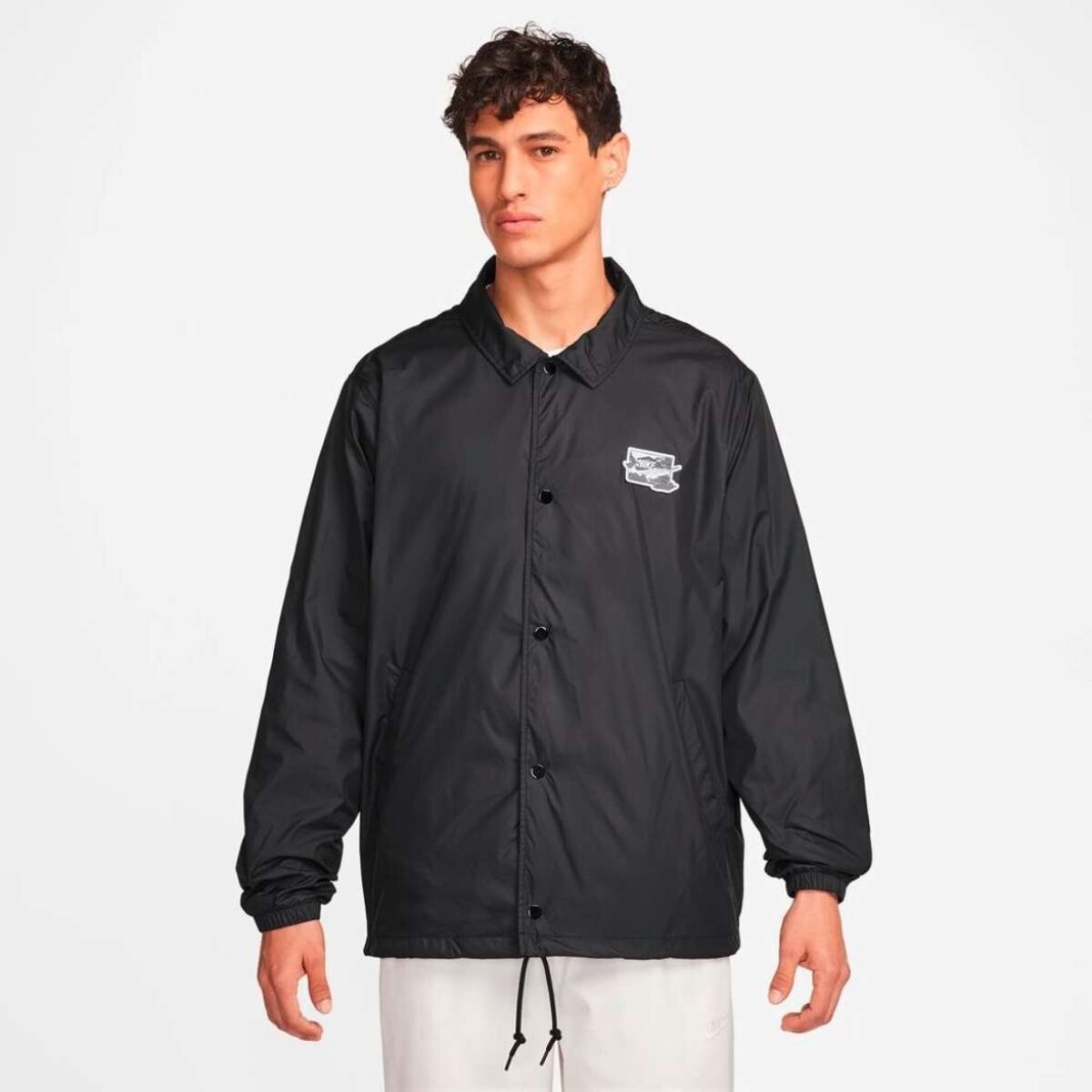 Jacket Nike Club Coaches Bolt de Hombre - Negro 
