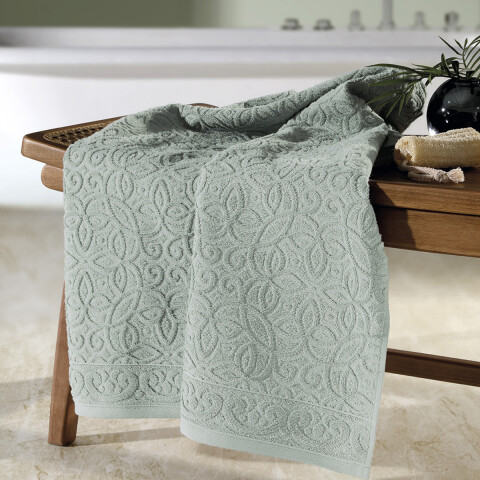 Toalla Baño Dohler Jacquard Provenza 70 x 140 cm 100% Algodón VERDE CLARO