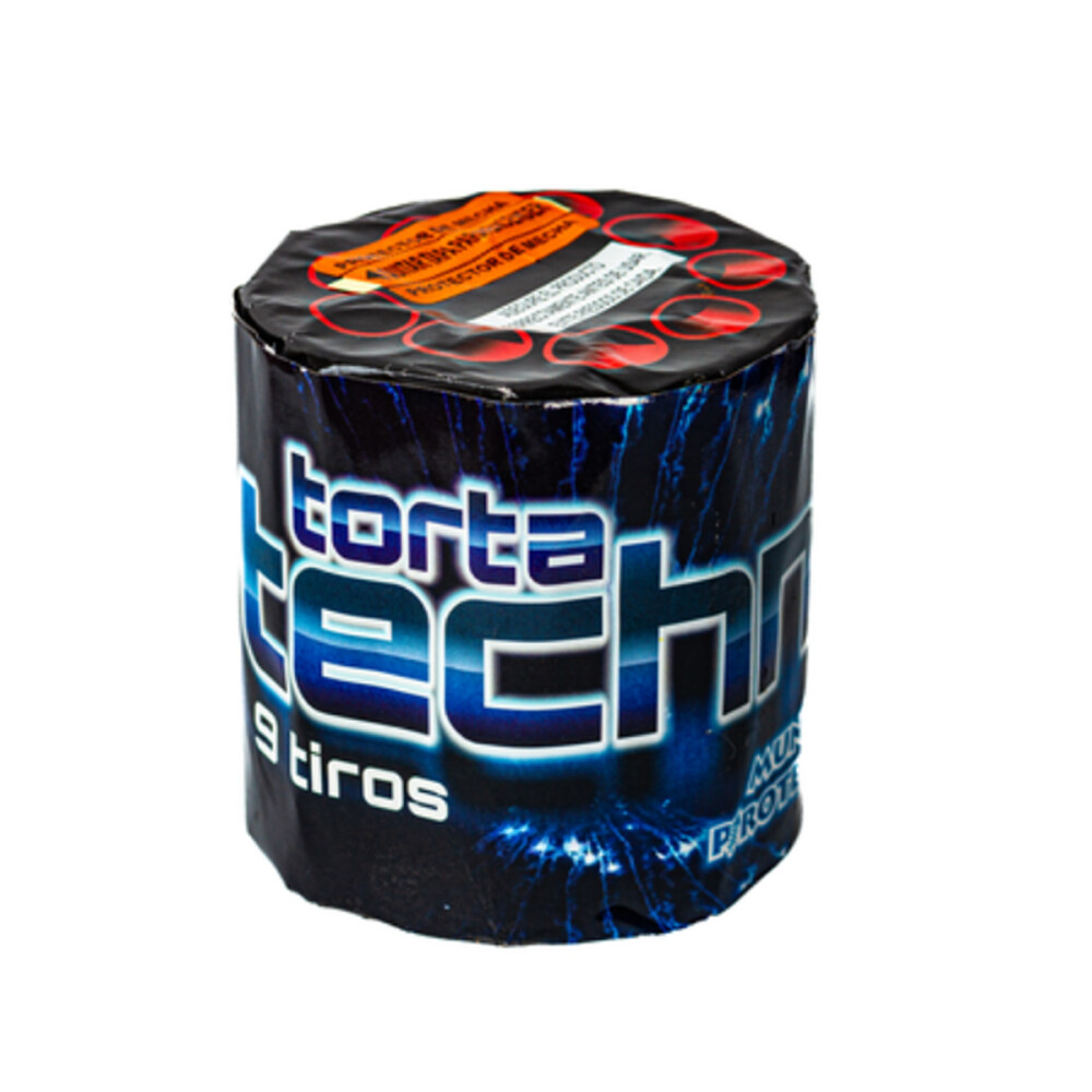 TORTA TECHNO MUNDO PIROTECNICO 9 TIROS TORTA TECHNO MUNDO PIROTECNICO 9 TIROS