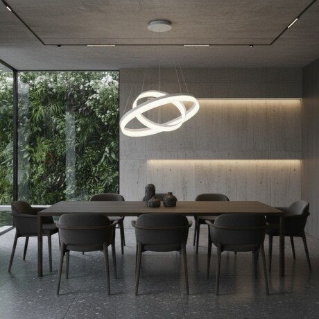 Colgante led 2 Fajas de anillos- 60W Dimerizable Colgante led 2 Fajas de anillos- 60W Dimerizable