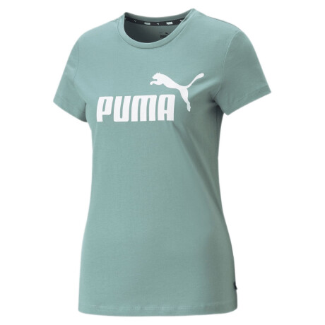 Remera Puma Moda Dama ESS Logo Tee Verde S/C