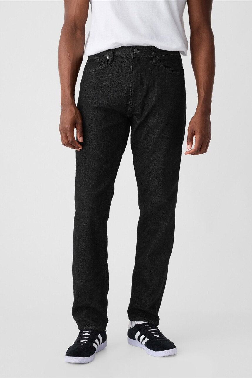 Jean Straight Hombre Black Rinse