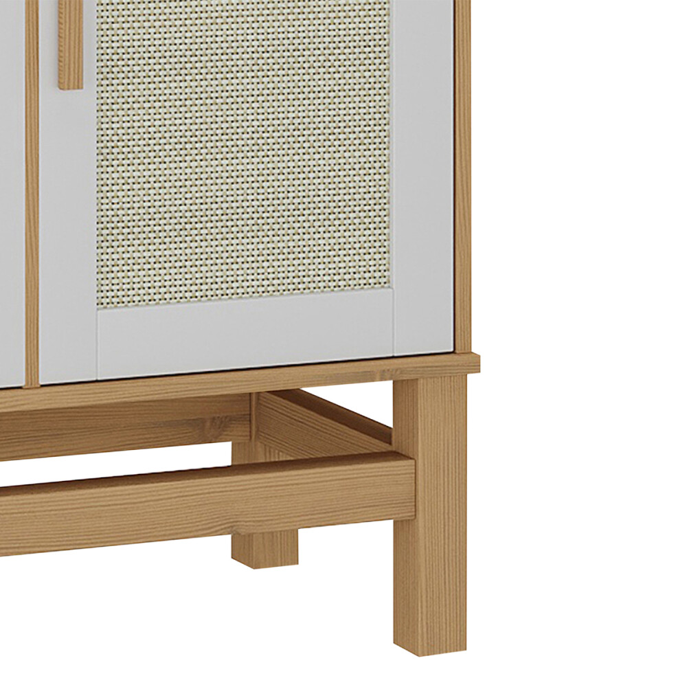 APARADOR BARGUEÑO BUFFET DE 3 PUERTAS EN MADERA MACIZA CON RATAN APARADOR BARGUEÑO BUFFET DE 3 PUERTAS EN MADERA MACIZA CON RATAN