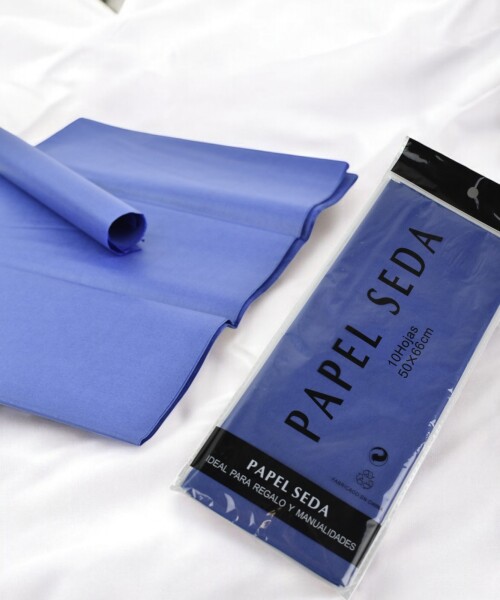Papel seda 50x66 cm. paquete x 10 AZUL
