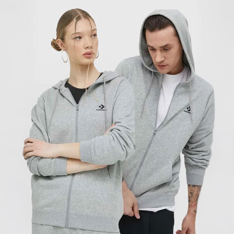 STAND FIT STAR CHEV F ZIP HOODIE VGH VINTAGE GREY HEATHER