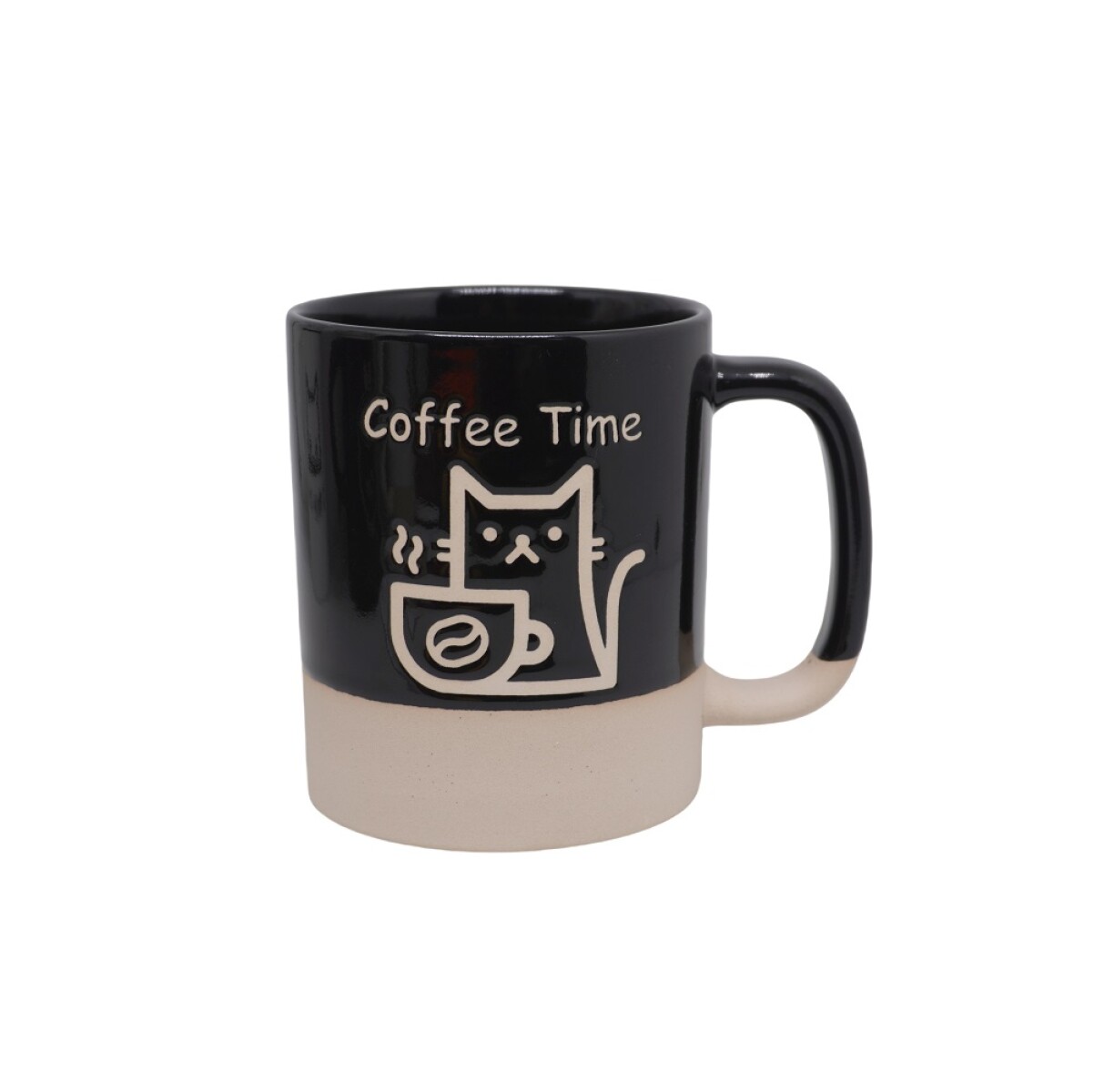 Taza cerámica cat 520ml - negro 