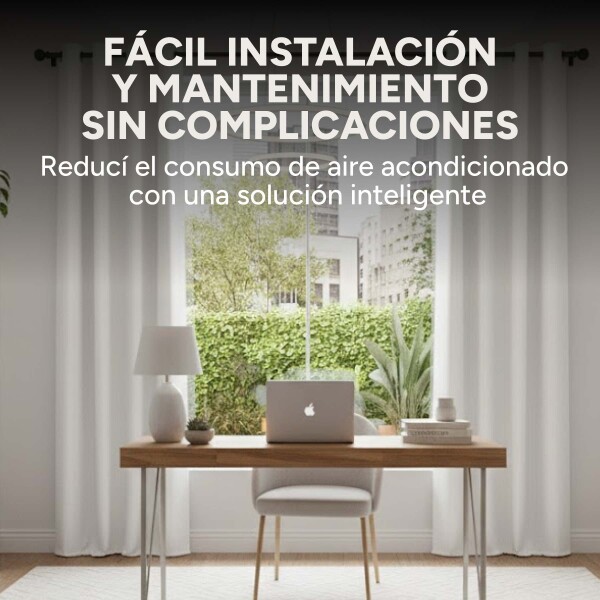 Cortina Blackout 100% Engomada Termica Set 2 Paños Tipo Lino Color Variante Blanco