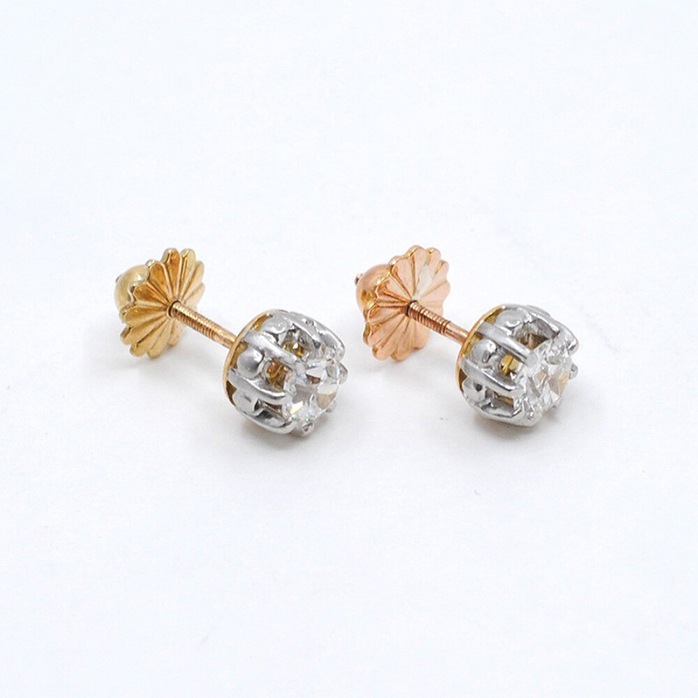 Caravanas En Oro 18K Y Brillantes Caravanas En Oro 18K Y Brillantes
