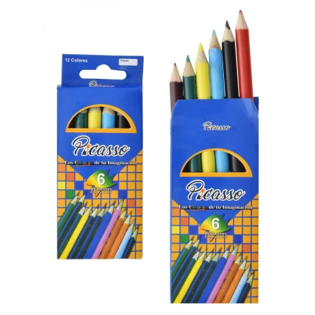 LAPICES DE COLORES PICASSO/PIONEER X 6 CORTOS LAPICES DE COLORES PICASSO/PIONEER X 6 CORTOS