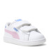 Championes Infantiles Puma Smash 3.0 Leather V Blanco - Rosa - Violeta Lavanda