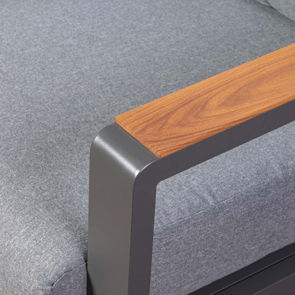 SET DE LIVING ALUMINIO GRIS TENERIFE