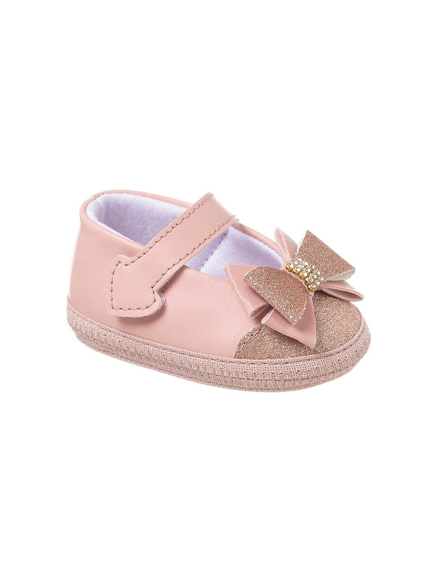 Zapatilla Con Moñita - Rosa Con Moñita 