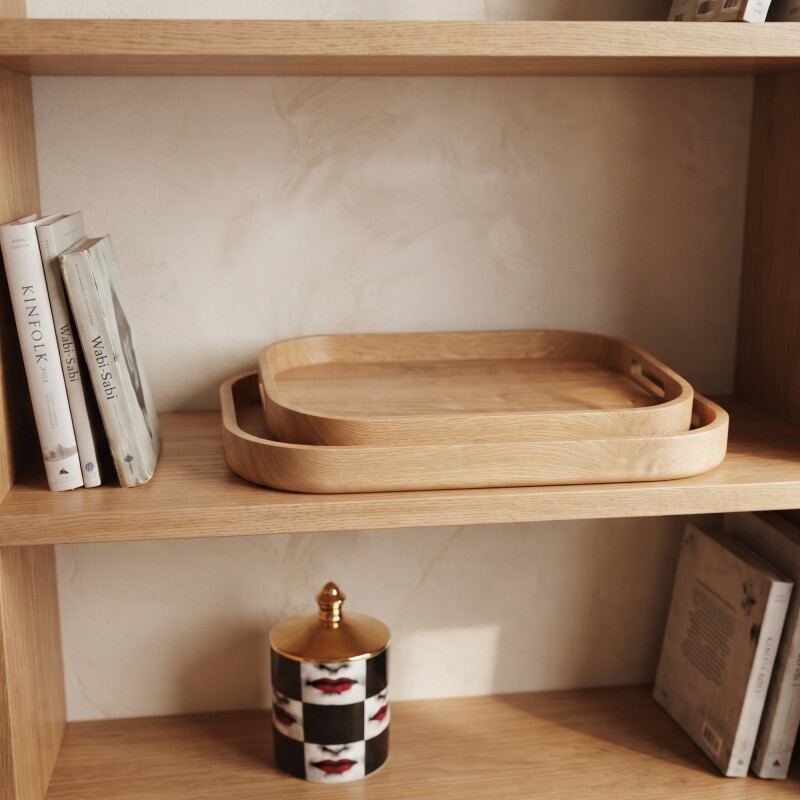 Bandeja de madera fresno rectangular Riga 33x22 cm