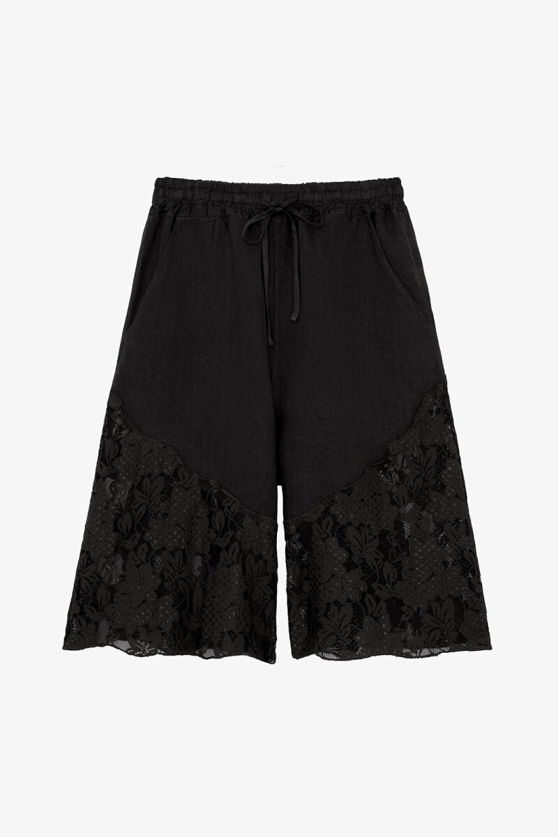 BERMUDA ENCAJE Negro