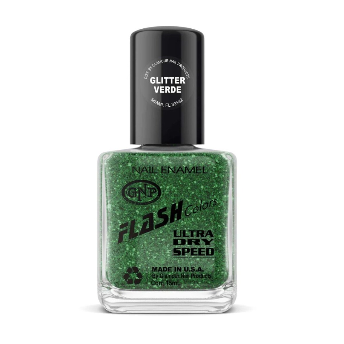 Esmalte de Uñas Glitter Verde - GNP 