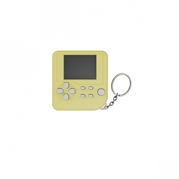Llavero mini consola amarillo