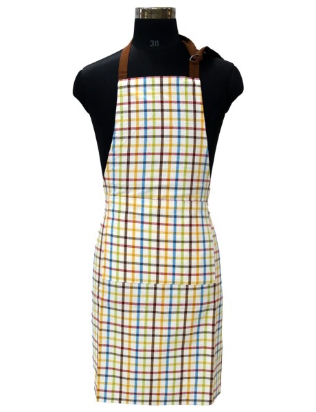 DELANTAL ALGODÓN 60X85CM CUADROS MULTICOLOR DELANTAL ALGODÓN 60X85CM CUADROS MULTICOLOR