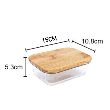 Tupper Recipiente Vidrio C/Tapa Bambu 410ML Tupper Recipiente Vidrio C/Tapa Bambu 410ML