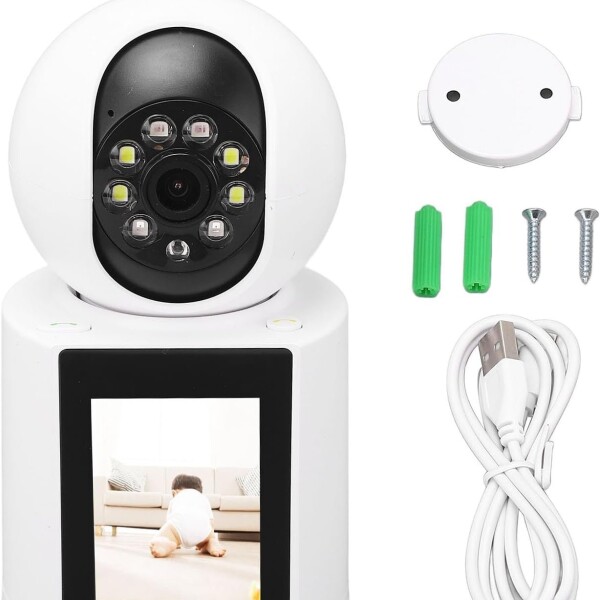 Camara Seguridad Baby Call Monitor Botón Videollamada Audio® Variante Color Blanco