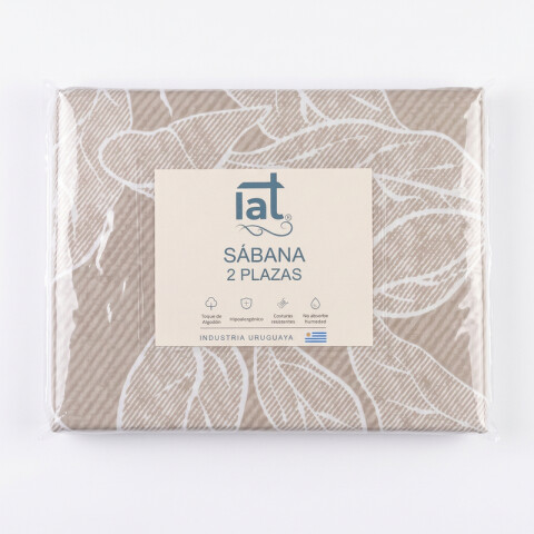 Juego De Sabanas 2 Plazas Toque Algodón Sommier Hojas Caladas Marrón Juego De Sabanas 2 Plazas Toque Algodón Sommier Hojas Caladas Marrón
