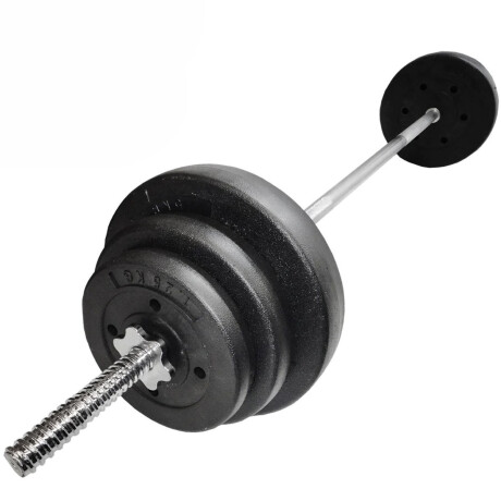 Set 2 Mancuernas Macizas + Barra 1.5m + 20 Kg Pesas Cmb000609