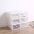 Caja Zapatos Zapatera Transparente Organizador Apilable Color Variante Blanco