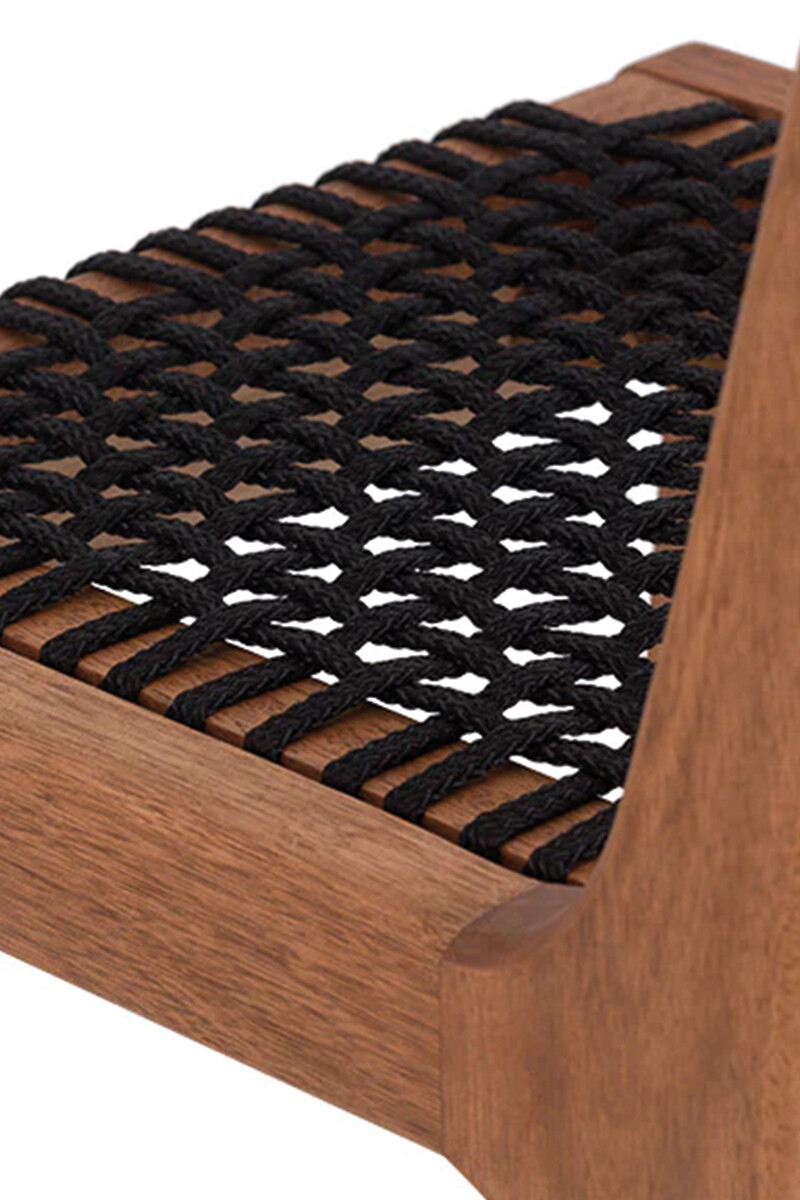 TRACO BANQUETA BANQUETA ALTA TRACO CUERDA NEGRA 40x46x106/75CM JATOBA