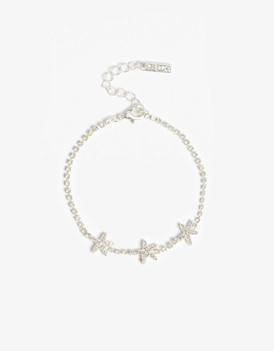 Pulsera Elástica Estrella Strass - Cristal 