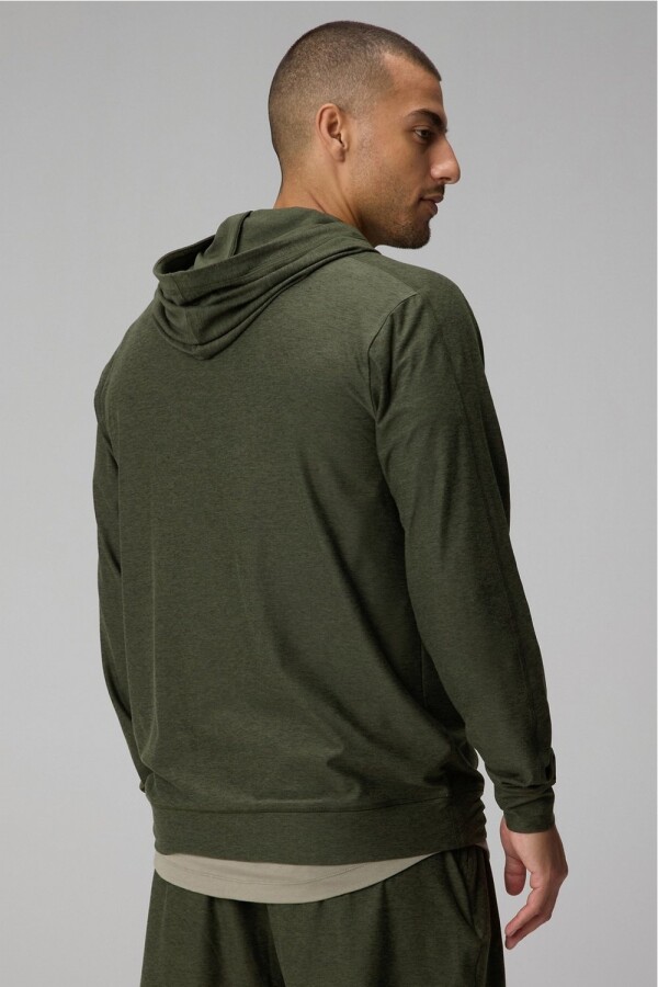 Polera The Cloud Jersey Hoodie Hombre Dark Olive Heather