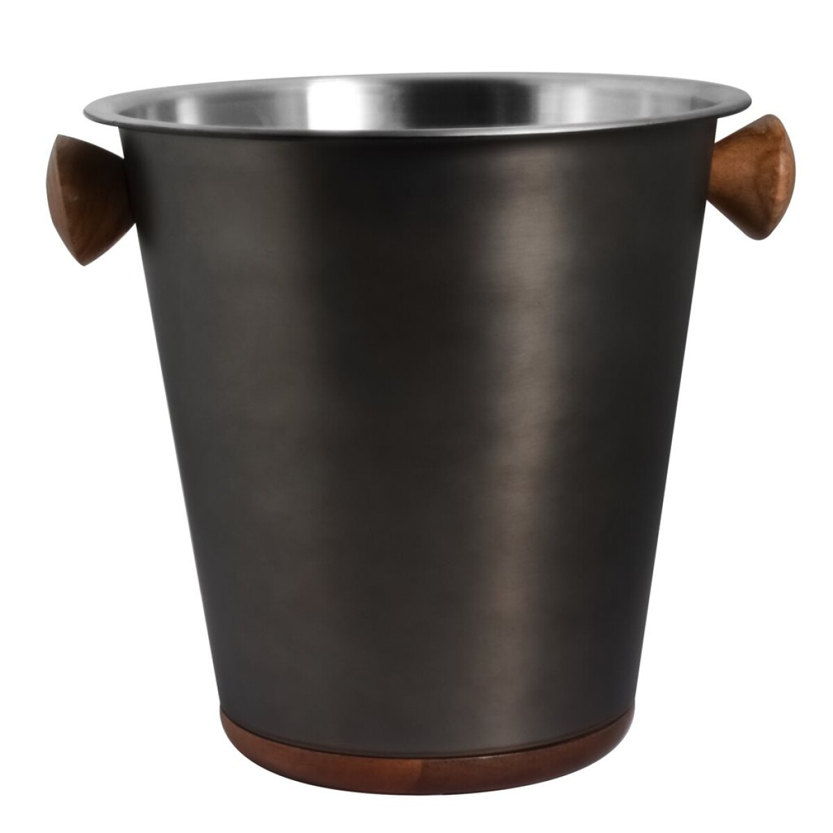 CHAMPAGNERA DETALLE MADERA EXT. NEGRO MATE D21CM 